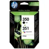 Image de HP 350 / 351 Pack de 2 cartouches d'encre Noir et Couleurs (cyan, magenta, jaune) SD412EE en occasion ou reconditionné