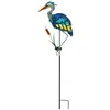 Image de Grue solaire grande lampe décorative - EZSOLAR - 98 cm - Avec détecteur de pénombre - 8 Leds