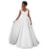 Image de Robe HKWXT Rose gris longues robes de bal en dentelle appliques robe de soirée robe de cocktail Taille-46