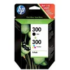 Image de HP 300 - pack de 2 - noir, couleur (cyan, magenta, jaune) - original - cartouche d'encre