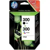 Image de HP 300 Bi-Pack (CN637EE) - Cartouches noir et couleur (cyan, magenta, jaune) - 200 pages - pour Deskjet D1663, D1668, D2680, D5560, F4580; Envy 100 D410, 11X D411; Photosmart C4640 en occasion ou reconditionné
