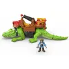 Image de Figurine Fisher-Price Imaginext Crocodile et Capitaine Crochet pour enfants de 3 ans et plus