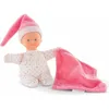Image de Doudou Minirêve Coeur de Rose - COROLLE - 16cm - visage en vinyle rassurant et senteur de vanille réconfortante