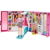 Image de BARBIE - Barbie et son Dressing de Luxe - 4 habillages complets + de 25 accessoires - Rose