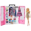 Image de Barbie Fashionistas Le Dressing de Rêve rose et poupée blonde fourni avec cintres et plus de 15 accessoires jouet pour enfant