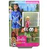 Image de Barbie Métiers -coffret Poupée Coach De Football Brune Avec Figurine D'enfant Et Acce