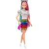 Image de Poupée Barbie - Mattel - GRN81 - Cheveux Arc-en-Ciel - Changement de Couleur - 16 Accessoires Inclus