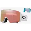 Image de Masque Oakley Line Miner Pro M Blanc Mat avec lentille Prizm Snow Rose + Prizm Snow Sapphire Iridium