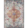 Image de Lou - Tapis Vintage Multicolore, Aqua, Blanc Et Orange - 160x220cm