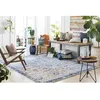 Image de LIVABLISS Tapis de Salon à Poils Courts Doux Vintage Oriental KUSH 120x170cm Bleu/Beige