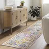Image de LIVABLISS Tapis de Couloir à Poils Courts Doux Vintage Oriental INES 80x365cm Multicolore/Orange