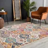 Image de LIVABLISS Tapis de Salon à Poils Courts Doux Vintage Oriental INES 200x275cm Multicolore/Orange