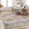 Image de LIVABLISS Tapis Carré de Salon à Poils Courts Doux Vintage Oriental INES 200x200cm Multicolore/Orange
