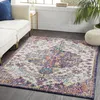 Image de LIVABLISS Tapis de Salon à Poils Courts Doux Vintage Oriental LOU 160x220cm Multicolore/Bleu Canard