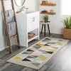 Image de LIVABLISS Tapis de Couloir à Poils Courts Doux Scandinave Moderne DELANEY 80x220cm Multicolore/Gris