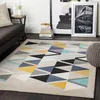 Image de LIVABLISS Tapis de Salon à Poils Courts Doux Scandinave Moderne DELANEY 160x220cm Multicolore/Gris