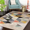 Image de LIVABLISS Tapis de Salon à Poils Courts Doux Scandinave Moderne DELANEY 160x220cm Multicolore/Beige
