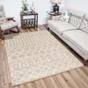 Image de LIVABLISS Tapis de Salon à Poils Longs Doux Shaggy Bohème NOUR 160x220cm Ivoire/Beige