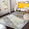 Image de LIVABLISS Tapis de Salon à Poils Courts Doux Vintage Oriental INES 120x170cm Multicolore/Bleu