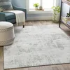 Image de LIVABLISS Tapis de Salon à Poils Courts Doux Abstrait Moderne VICTOIRE 160x220cm Gris/Ivoire