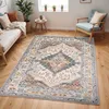 Image de LIVABLISS Tapis de Salon à Poils Courts Doux Vintage Oriental JADE 200x275cm Multicolore/Gris