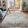 Image de LIVABLISS Tapis de Salon à Poils Courts Doux Vintage Oriental LYA 200x275cm Ivoire/Bleu
