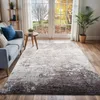 Image de LIVABLISS Tapis de Salon à Poils Courts Doux Abstrait Moderne FIONA 160x220cm Gris/Blanc