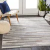 Image de LIVABLISS Tapis de Salon à Poils Courts Doux Scandinave Moderne OLIVIA 160x215cm Blanc/Brun