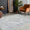 Image de LIVABLISS Tapis de Salon à Poils Courts Doux Vintage Oriental CEREN 200x275cm Blanc/Gris