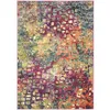 Image de Tapis Bohème chic en polypropylène Rose/Multicolore 91 x 152 cm