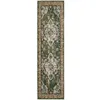 Image de Tapis de salon - SAFAVIEH - Milà - 66 x 244 cm - Vert forêt & Bleu clair - Polypropylène
