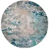Image de Tapis polypropylène bleubeige 152 x 152 cm