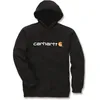 Image de Sweat-shirt à capuche - CARHARTT - SIGNATURE LOGO - Noir - Coupe large - 50% coton/50% polyester
