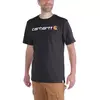 Image de T-shirt Carhartt Core Logo manche courte noir pur blanc orange - XS