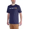 Image de T-shirt Carhartt Core Logo manche courte bleu blanc orange - M