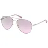 Image de Lunettes de soleil femme SKECHERS SE6096 - forme aviator - lilac opaque - verres violet