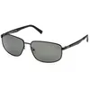 Image de Lunettes de soleil Timberland 9300 pour homme de forme rectangulaire - Couleur 02R Noir avec verres verts - Calibre 62
