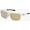 Image de Lunettes adidas Sport SP0096 blanches avec verres miroir jaunes