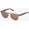 Image de Lunettes Timberland TB00007 gris brillant miel verres polarisés marron
