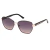 Image de Lunettes de Soleil Guess GU00102 56/14/140 Shiny black Front metal circle galvan WOMAN GU00102