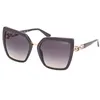 Image de Lunettes de soleil papillon - GUESS - Gris brillant - Modèle GU0016020B55 - Plastique - Style moderne - Adulte unisexe