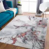 Image de LIVABLISS Tapis de Salon à Poils Courts Doux Abstrait Moderne EMMA 200x275cm Gris/Rouge