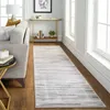 Image de LIVABLISS Tapis de Couloir à Poils Courts Doux Scandinave Moderne OLIVIA 80x220cm Blanc/Brun