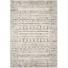 Image de Olimpia - Tapis G ©om ©trique, Noir, Gris Et Blanc Cass © - 80x220cm