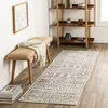 Image de LIVABLISS Tapis de Couloir à Poils Courts Doux Scandinave Bohème OLIMPIA 80x220cm Blanc/Noir