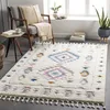 Image de LIVABLISS Tapis de Salon à Poils Longs Doux Shaggy Bohème PUKYU 160x213cm Multicolore/Blanc