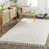 Image de LIVABLISS Tapis de Salon à Poils Courts Doux Scandinave Bohème TATUM 160x213cm Gris Clair/Ivoire
