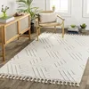 Image de LIVABLISS Tapis de Salon à Poils Courts Doux Berbère Ethnique SELENE 160x213cm Ivoire