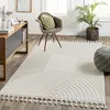 Image de LIVABLISS Tapis de Salon à Poils Courts Doux Scandinave Moderne MATILDA 160x213cm Ivoire