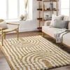Image de LIVABLISS Tapis de Salon à Poils Longs Doux Shaggy Moderne CHRISTINA 160x220cm Camel/Ivoire